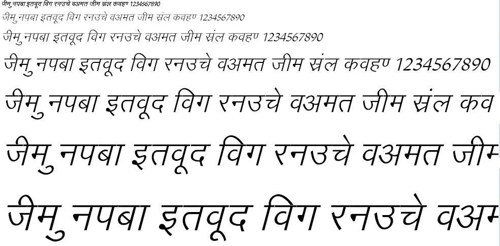Arjun Italic Hindi Font