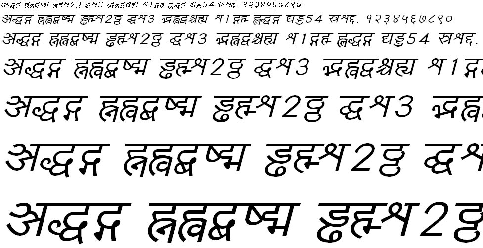 Yogeshweb Italic Hindi Font
