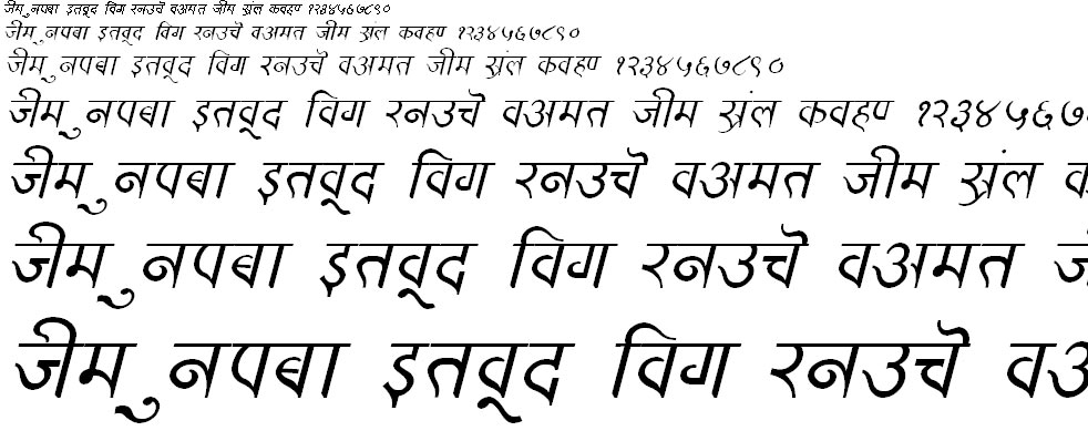 DevLys 320 Italic Hindi Font