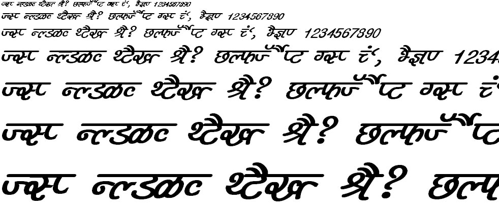 DevLys 400 Bold Italic Hindi Font